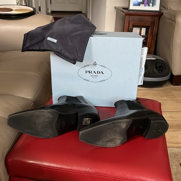 Prada Versatile Black Ankle Boots - Picture 2 of 3